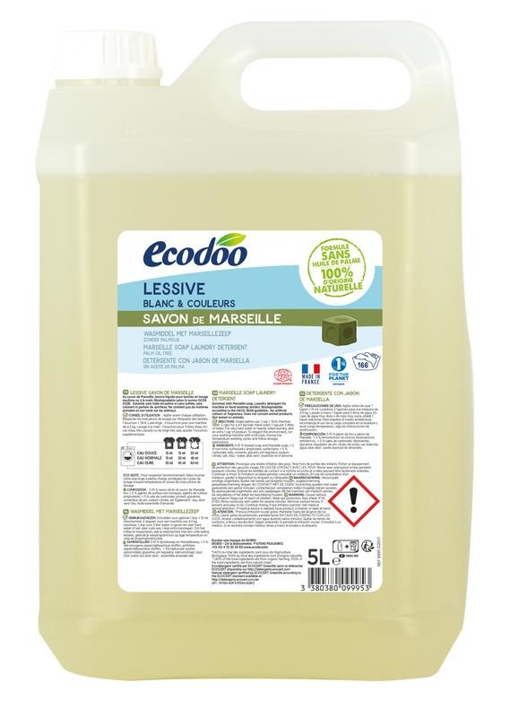 Ecodoo Wasmiddel vloeibaar Marseille zeep bio (5 Liter)