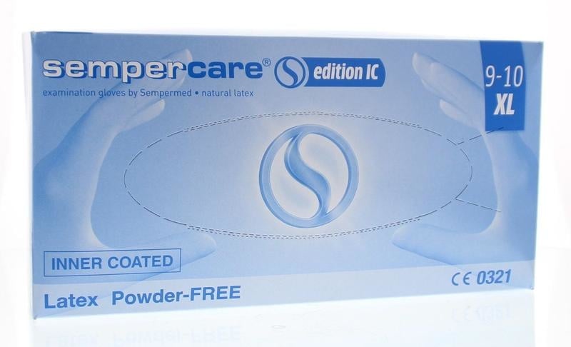 Sempercare Sempercare edition handschoen latex poedervrij XL (90 stuks)