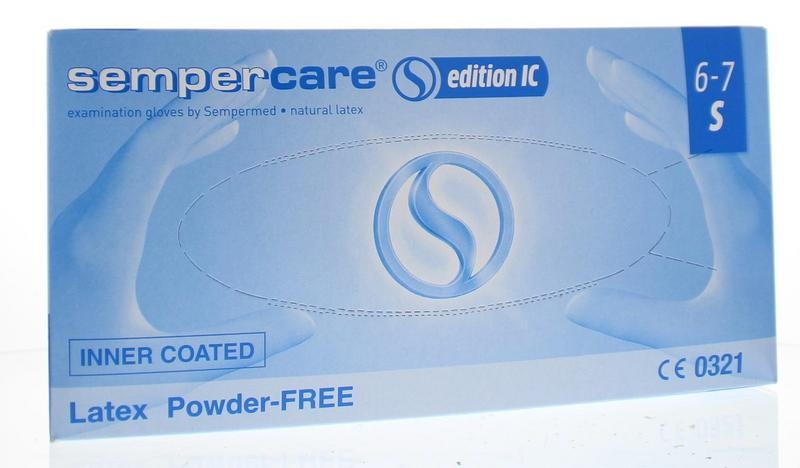 Sempercare Edition handschoen latex poedervrij S (100 stuks)