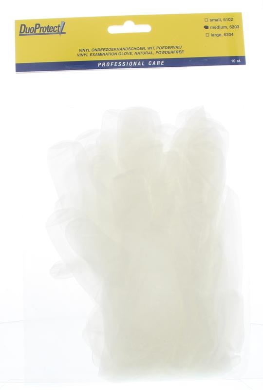 Duoprotect Duoprotect Handschoen vinyl poedervrij medium (10 st)