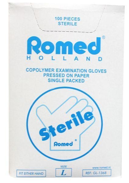 Romed Romed Onderzoekhandschoen steriel copolymeer L (100 st)