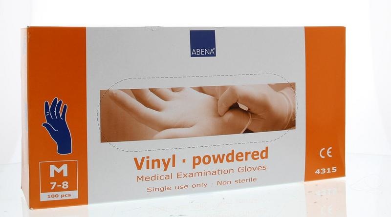 Abena Abena Handschoen vinyl poeder blauw maat M (100 st)