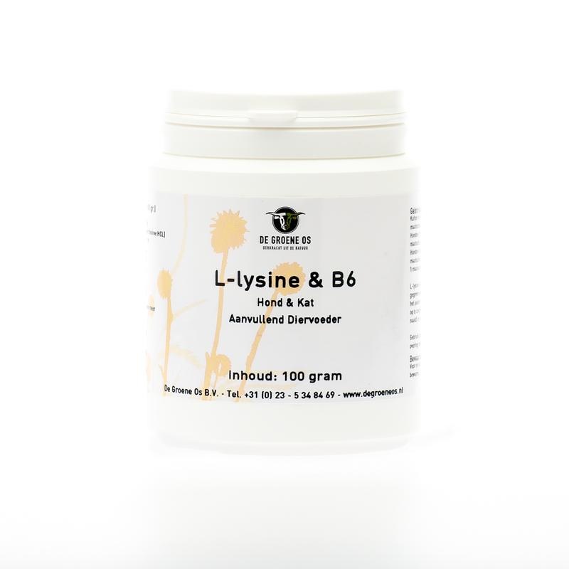 Groene Os Groene Os L-Lysine en Vitamine B6 hond/kat (100 gr)