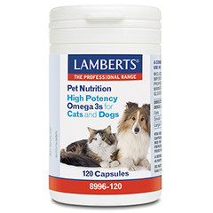 Lamberts Omega 3 voor dieren hond en kat (120 caps)