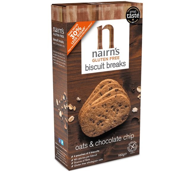 Nairns Biscuit breaks oat & chocolate chip (160 gram)
