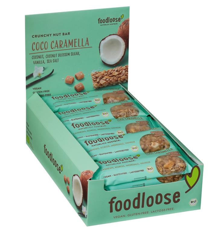 Foodloose Foodloose Coco caramella verkoopdoos 24 x 35 gr bio (840 gr)