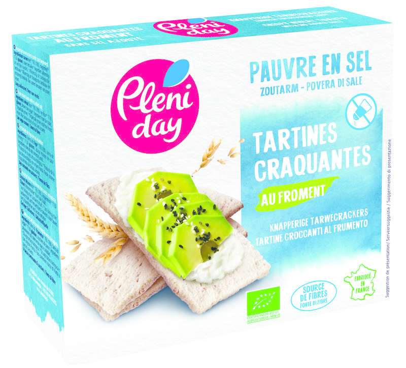 Pleniday Pleniday Knapperige tarwecrackers zoutarm bio (150 gr)