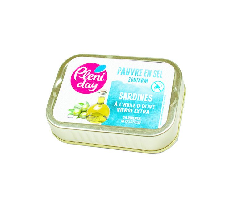 Pleniday Pleniday Sardines in olijfolie zoutarm bio (115 gr)