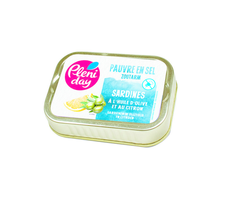 Pleniday Sardines in olijfolie citroen zoutarm (115 gram)