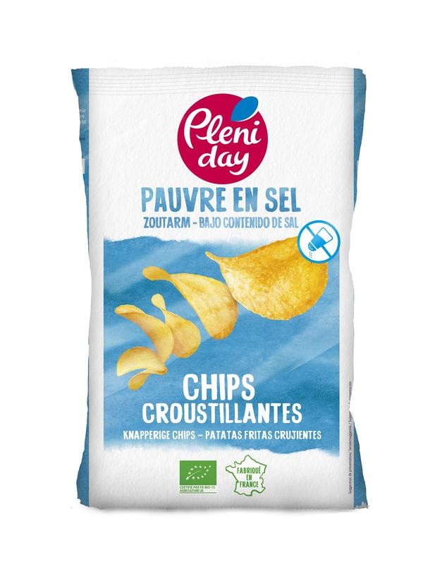 Pleniday Chips zoutarm bio (100 gram)