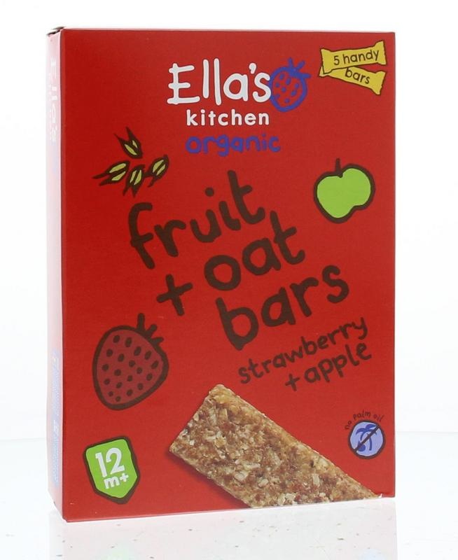 Ella&apos;s Kitchen Fruit oat bars strawberry/apple 12+ maanden (125 gr)