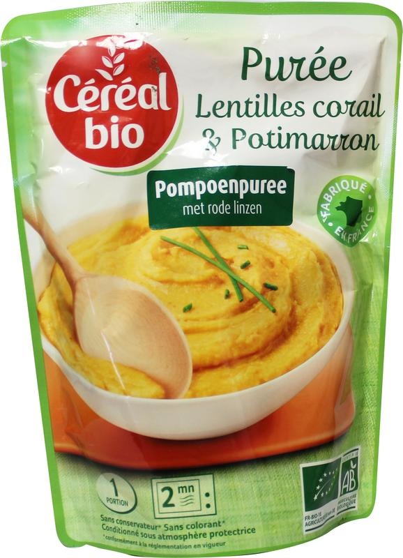 Cereal Bio Cereal Bio Puree linzen/pompoen bio (250 gr)