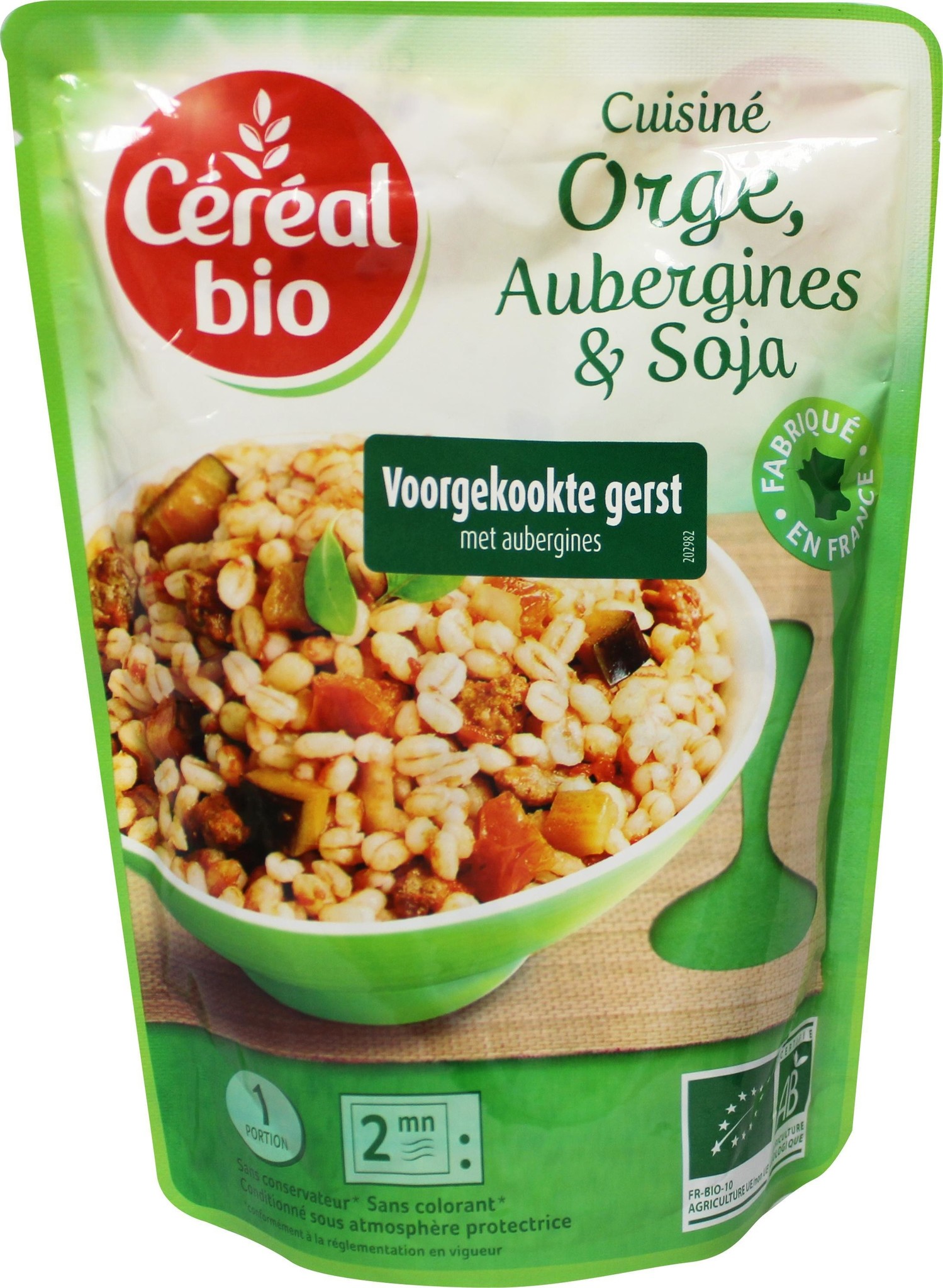 Cereal Bio Cereal Bio Stoofpotje van gierst aubergines en soja bio (250 gr)