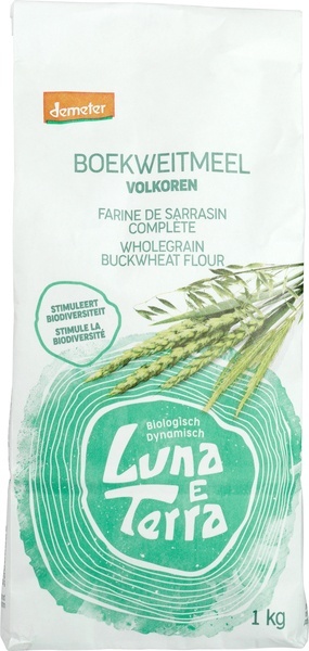 Luna E Terra Luna E terra Boekweitmeel volkoren demeter bio (1 Kilogr)