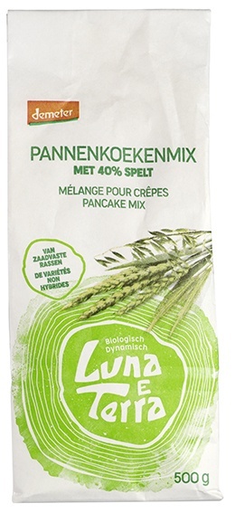 Luna E terra Pannenkoekmix met spelt demeter bio (500 gr)