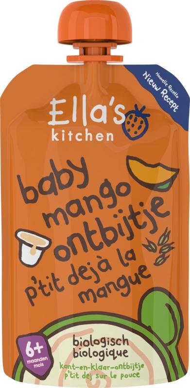 Ella's Kitchen Ella's Kitchen Baby ontbijtje mango 6+ maanden bio (100 gr)