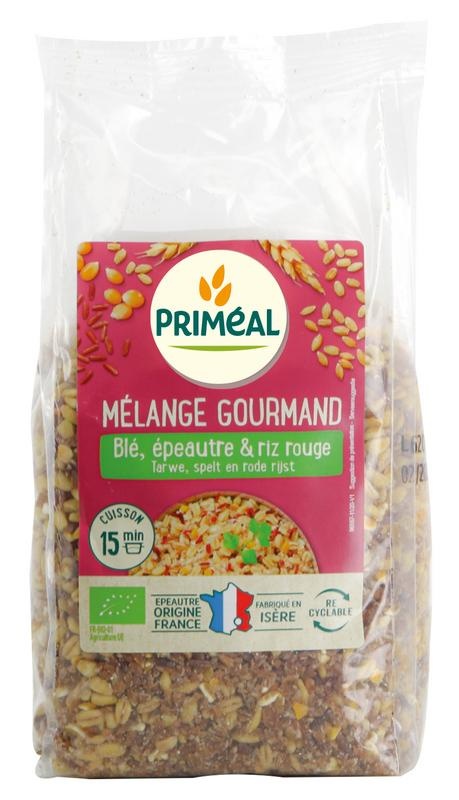 Primeal Granenmix tarwe spelt rode rijst bio (400 gram)
