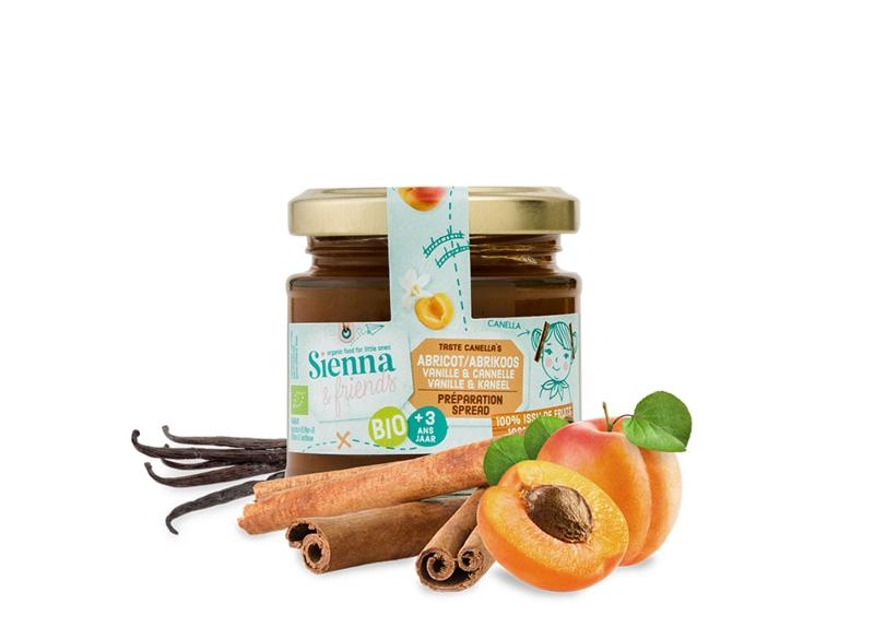 Sienna & Friends Spread abrikoos vanille kaneel bio (125 gram)
