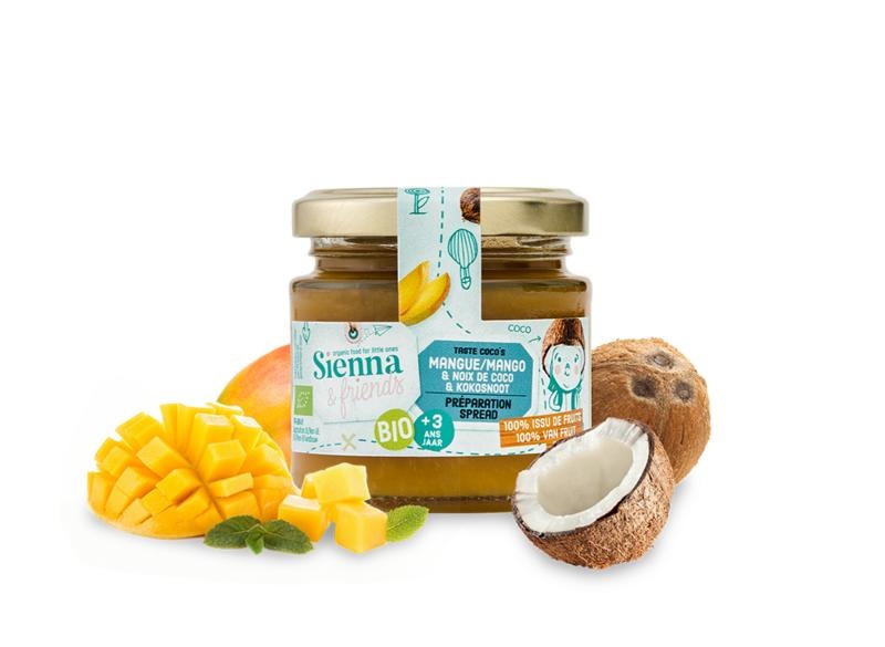 Sienna & Friends Spread mango & kokosnoot bio (125 gram)