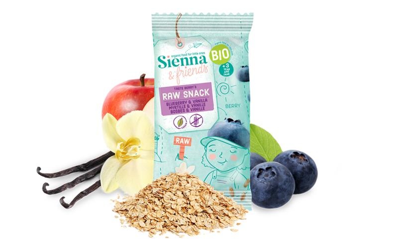 Sienna & Friends Raw snack bosbes & vanille bio (20 gram)