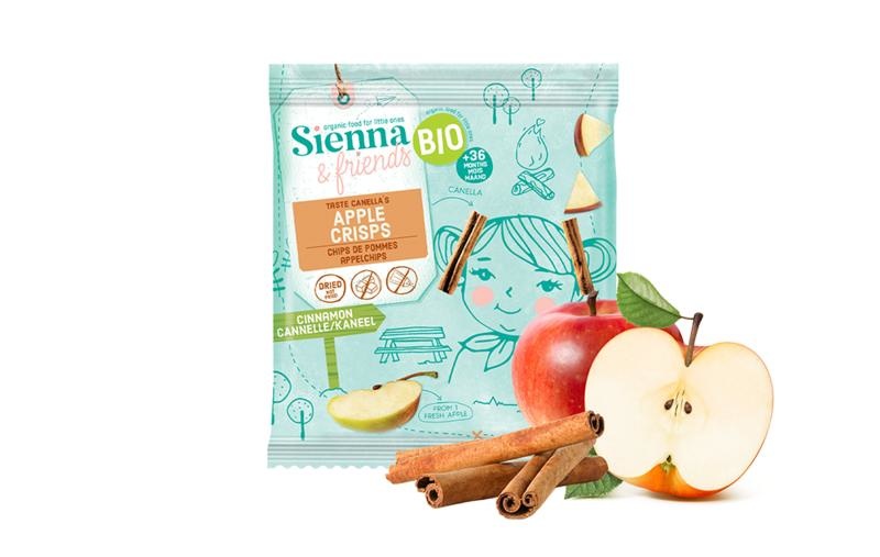 Sienna & Friends Sienna & Friends Chips van appel en kaneel bio (15 gr)