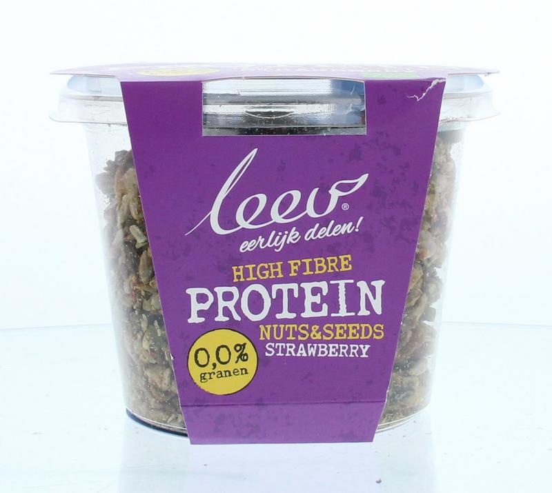 Leev Proteine nuts & seeds aardbei bio (200 gram)