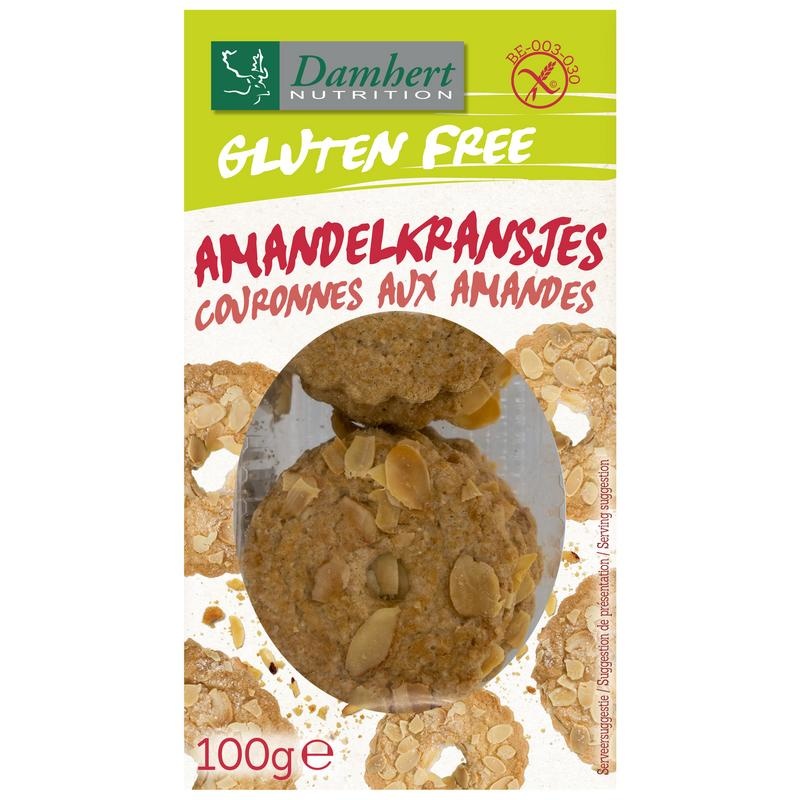 Damhert Damhert Kransjes amandel glutenvrij lactosevrij (100 gr)