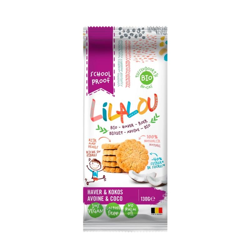 Lilalou Lilalou Haver en kokos koekjes bio (130 gr)