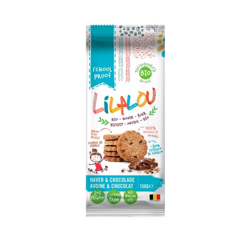 Lilalou Lilalou Haver en chocolade koekjes bio (130 gr)