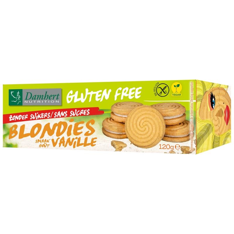 Damhert Damhert Glutenvrije blondies zonder suiker (120 gr)