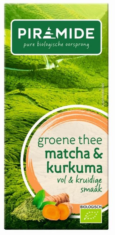 Piramide Groene thee matcha kurkuma bio (36 gr) Piramide Groene thee matcha kurkuma bio (36 gr)