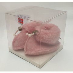 Noorse sloffen baby roze kubus (1 Paar)
