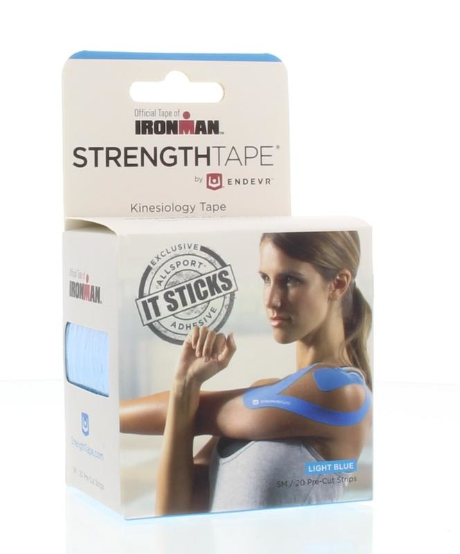 Strengthtape Strengthtape Pre cut 5 m blauw 20 strips (1 Rol)