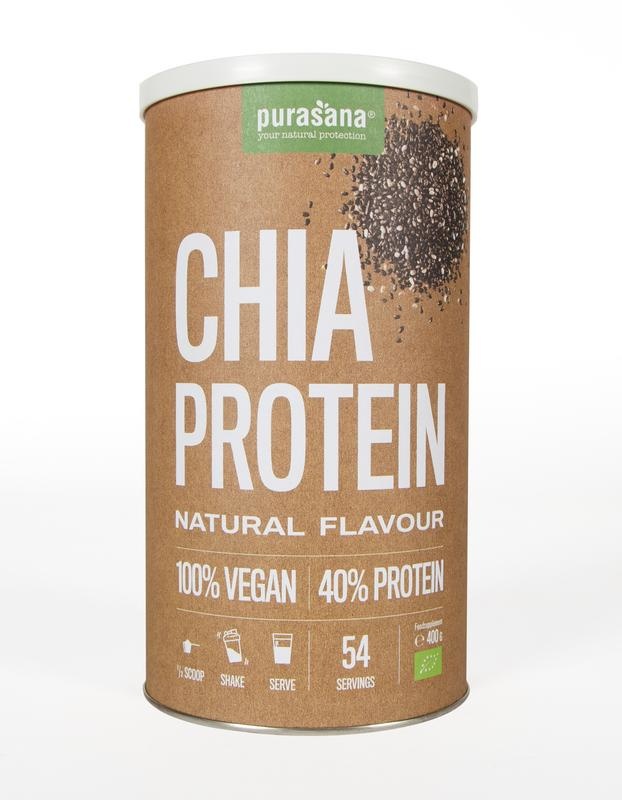 Purasana Purasana Chia proteine 40% naturel vegan bio (400 gr)