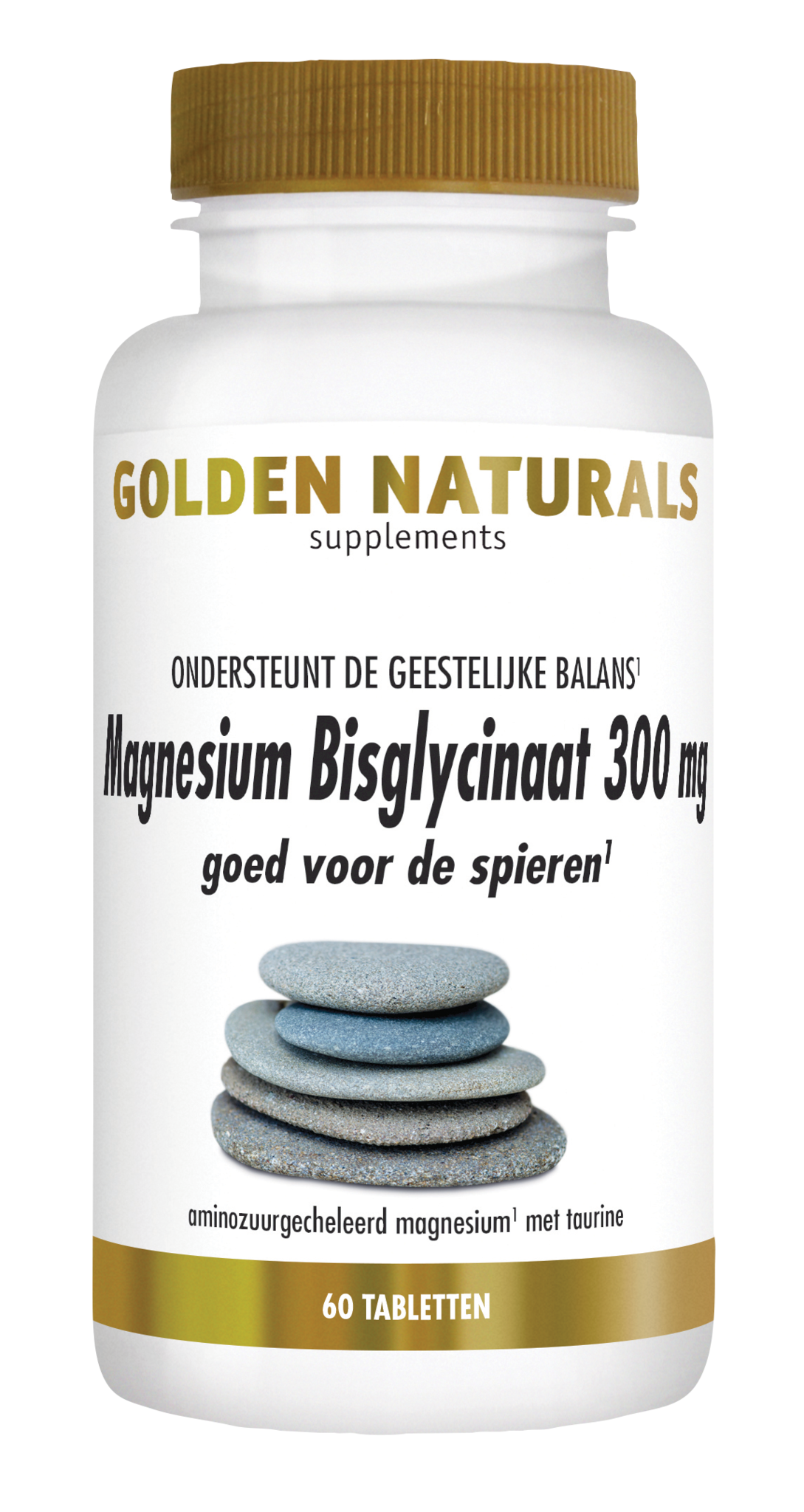 Golden Naturals Golden Naturals Magnesium Bisglycinaat 300 mg Vegan (60 tabl)