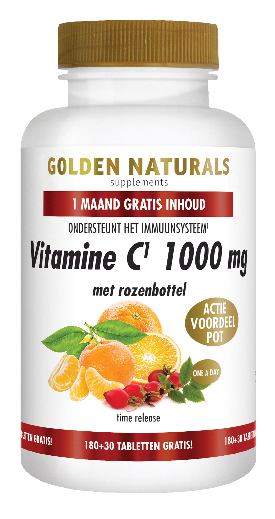 Golden Naturals Vitamine C 1000 mg met rozenbottel