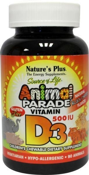 Natures Plus Natures Plus Animal parade vitamine D3 kauwtablet (90 Kauwtab)