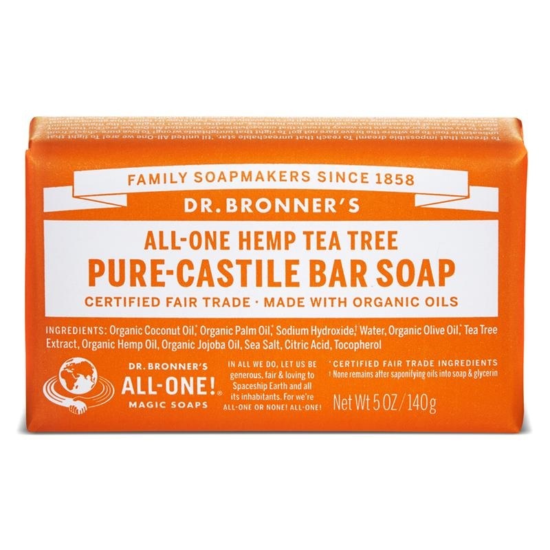 Dr Bronners Dr Bronners Barsoap tea tree bio (140 gr)