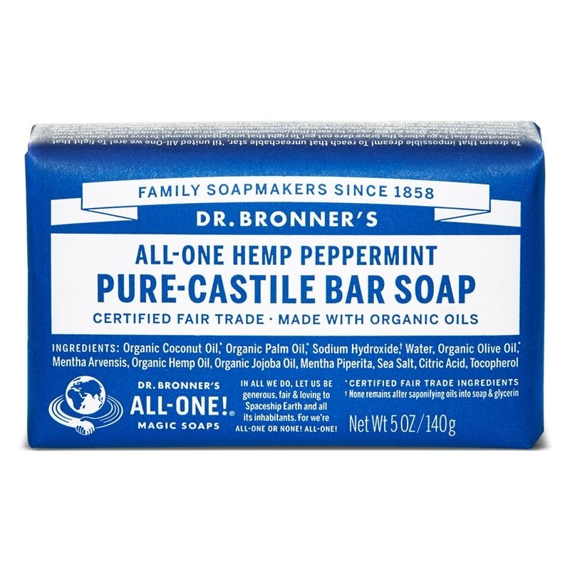 Dr Bronners Dr Bronners Barsoap pepermunt (140 gr)