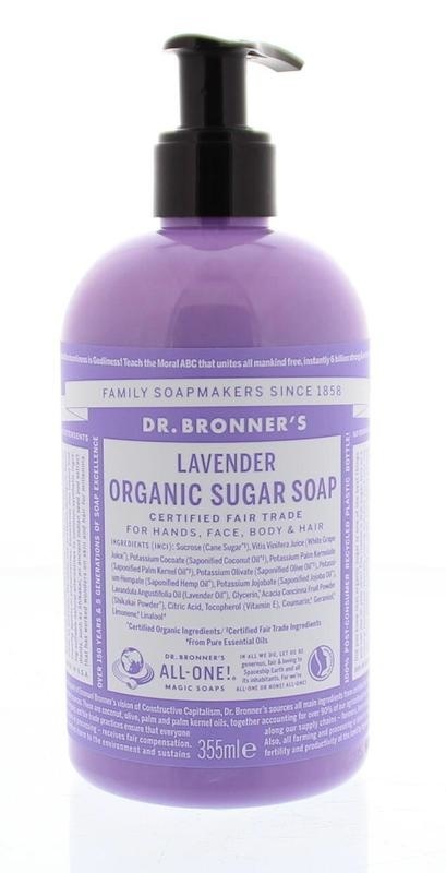 Dr Bronners Dr Bronners lavendel suiker zeep bio (355 ml)