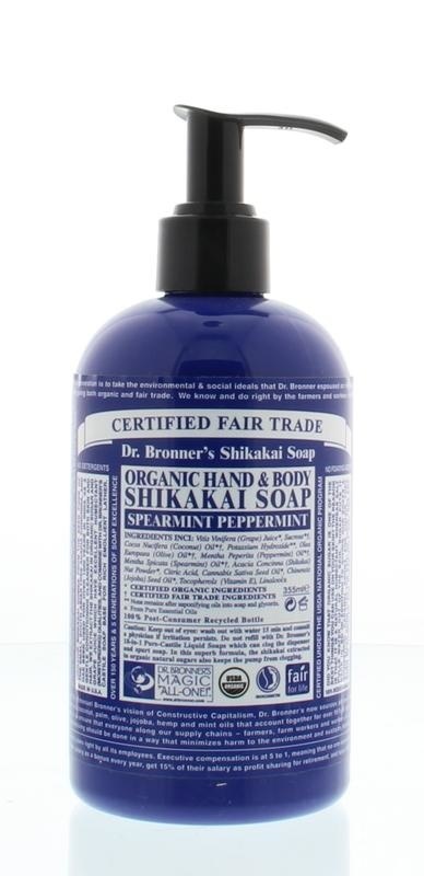 Dr Bronners Dr Bronners Shikakai zeep pepermunt (355 ml)