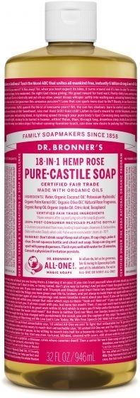 Dr Bronners Dr Bronners Liquid soap roos (240 ml)