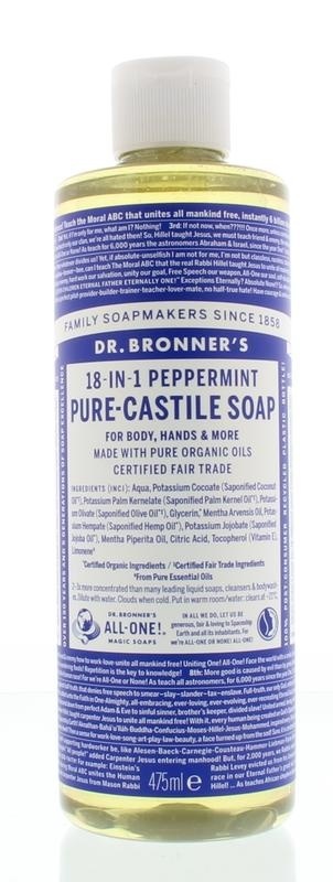 Dr Bronners Dr Bronners Liquid soap peppermint (475 ml)