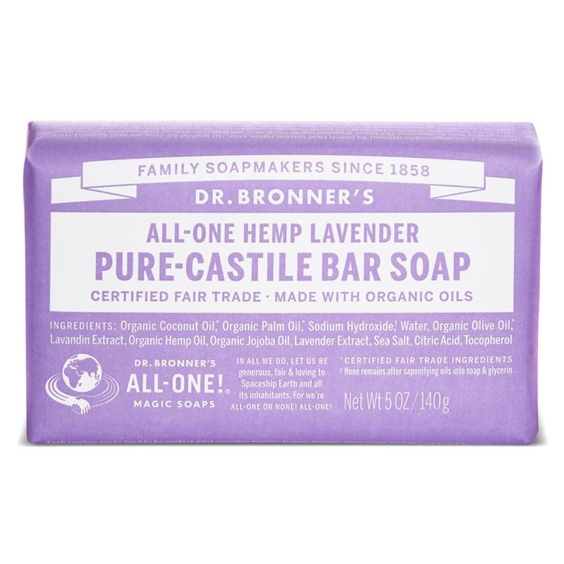 Dr Bronners Dr Bronners Barsoap lavendel (140 gr)