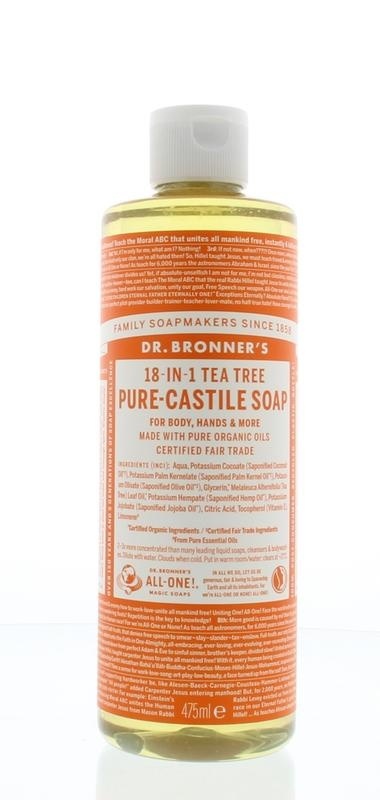 Dr Bronners Dr Bronners Liquid soap tea tree (475 ml)