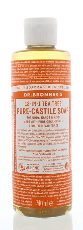 Dr Bronners Dr Bronners Liquid soap tea tree (240 ml)