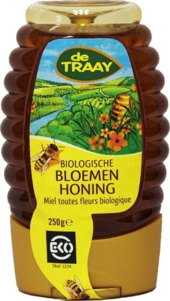 Traay Traay Bloemenhoning knijpfles bio (250 gr)