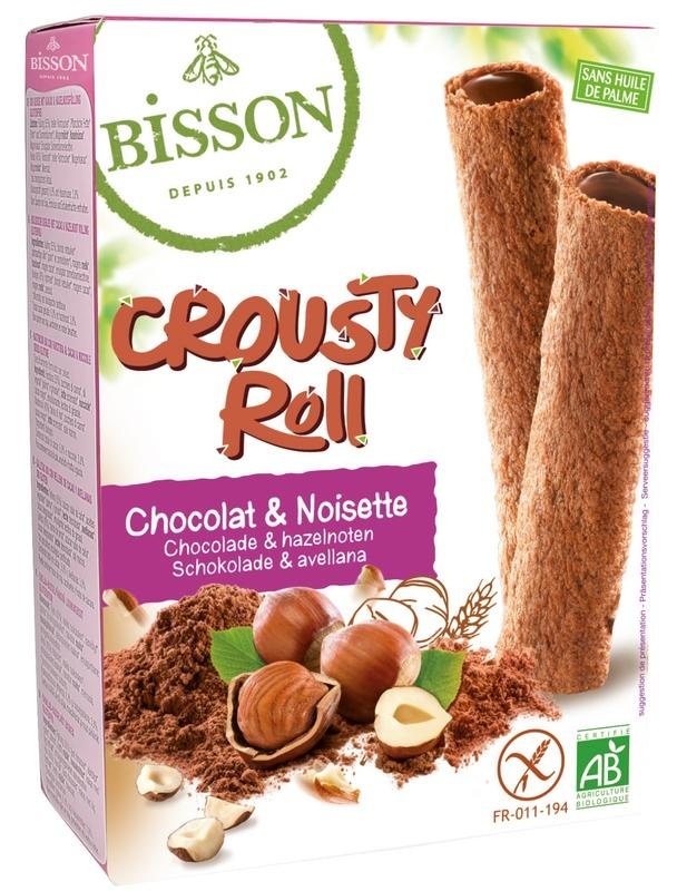 Bisson Bisson Crousty roll choco hazelnoot bio (125 gr)