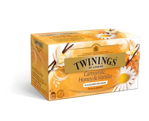 Twinings Infusions camomille honey vanilla (25 zakjes) Twinings Infusions camomille honey vanilla (25 zakjes)
