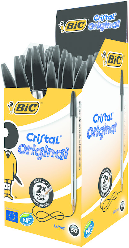 BIC BIC Cristal pennen zwart doos (50 st)